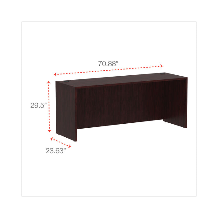 Alera Valencia Series Credenza Shell, 70.88w x 23.63d x 29.5h, Mahogany