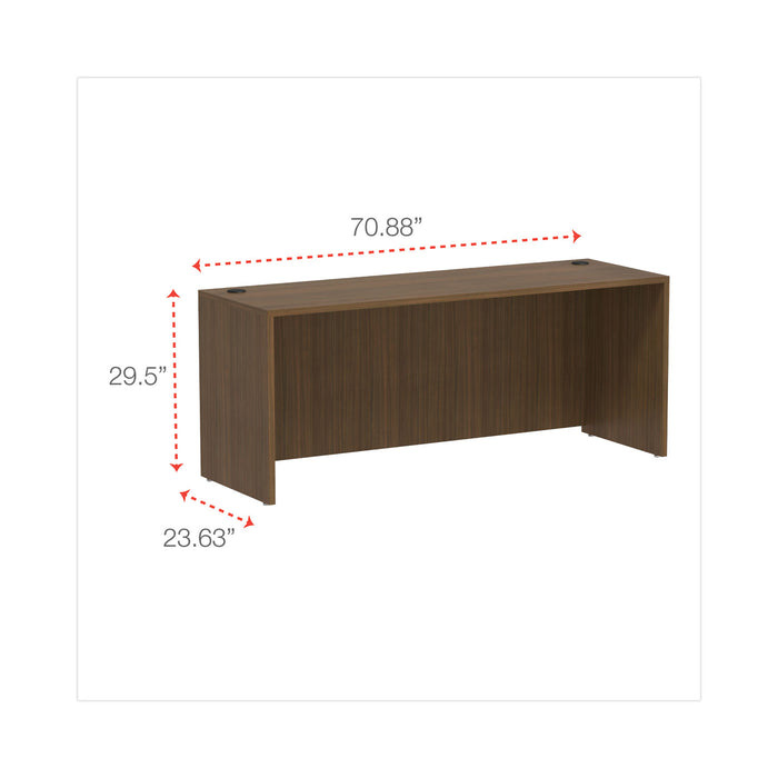 Alera Valencia Series Credenza Shell, 70.88w x 23.63d x 29.5h, Modern Walnut