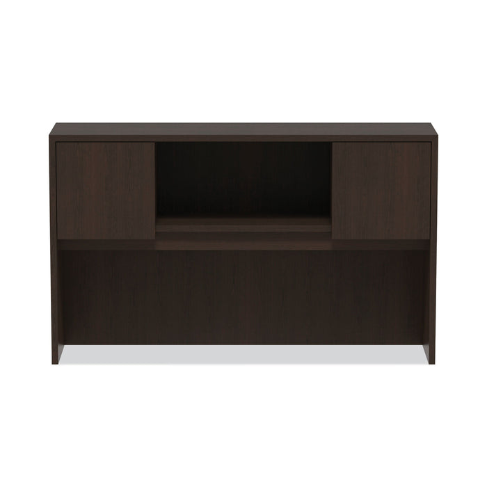 Alera Valencia Series Hutch with Doors, 4 Compartments, 58.88w x 15d x 35.38h, Espresso