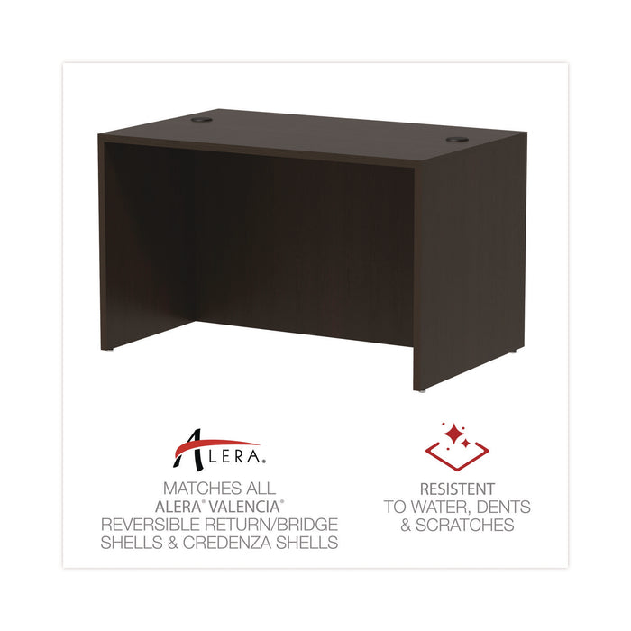 Alera Valencia Series Straight Front Desk Shell, 47.25" x 29.5" x 29.63", Espresso