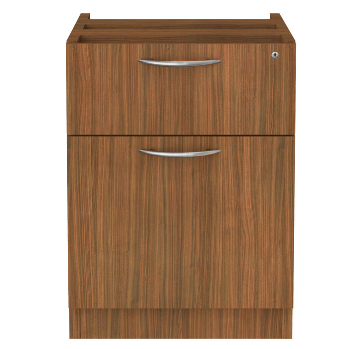 Alera Valencia Series Hanging Pedestal File, Left/Right, 2-Drawer: Box/File, Legal/Letter, Modern Walnut,15.63 x 20.5 x 19.25