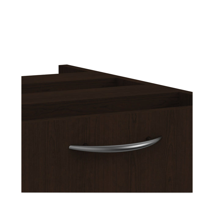 Alera Valencia Series Full Pedestal File, Left or Right, 2 Legal/Letter-Size File Drawers, Espresso, 15.63" x 20.5" x 28.5"