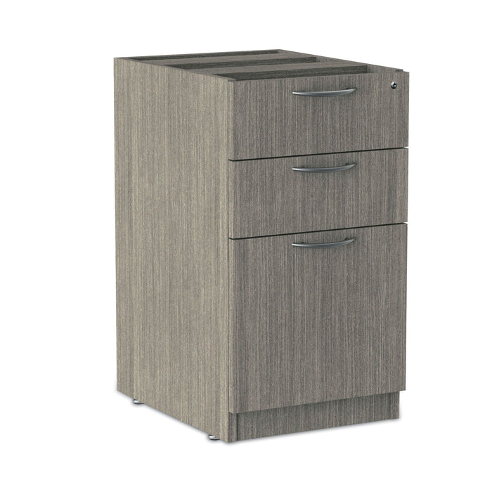 Alera Valencia Series Full Pedestal File, Left/Right, 3-Drawers: Box/Box/File, Legal/Letter, Gray, 15.63" x 20.5" x 28.5"