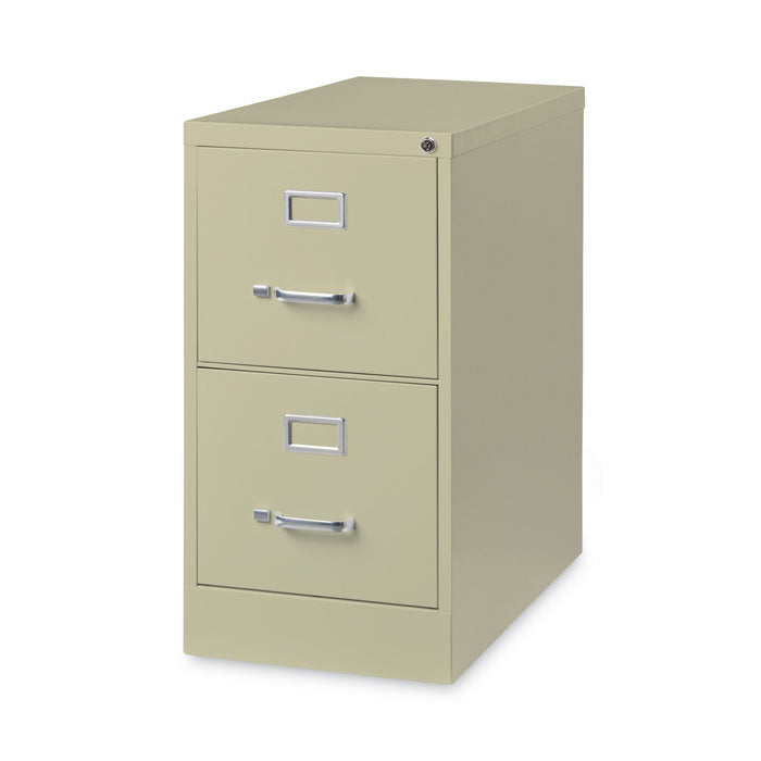 Two-Drawer Economy Vertical File, Letter-Size File Drawers, 15" x 26.5" x 28.37", Putty