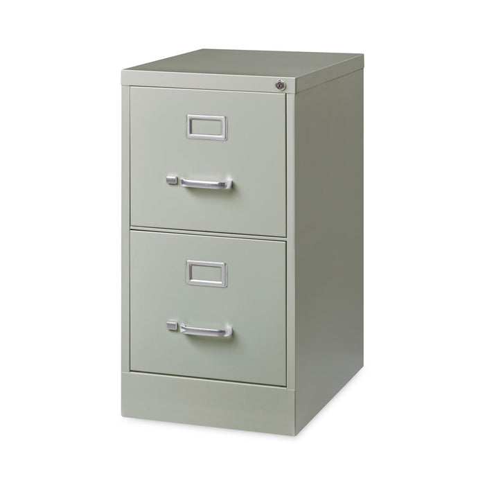 Two-Drawer Economy Vertical File, Letter-Size File Drawers, 15" x 22" x 28.37", Light Gray