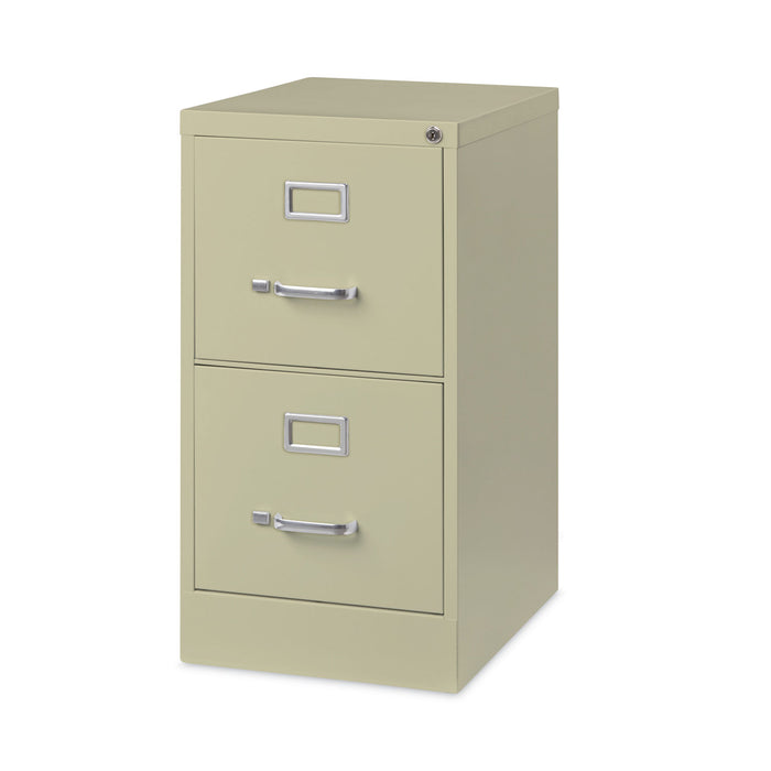 Two-Drawer Economy Vertical File, Letter-Size File Drawers, 15" x 22" x 28.37", Putty