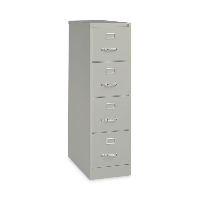 Four-Drawer Economy Vertical File, Letter-Size File Drawers, 15" x 26.5" x 52", Light Gray