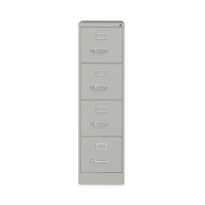 Four-Drawer Economy Vertical File, Letter-Size File Drawers, 15" x 26.5" x 52", Light Gray