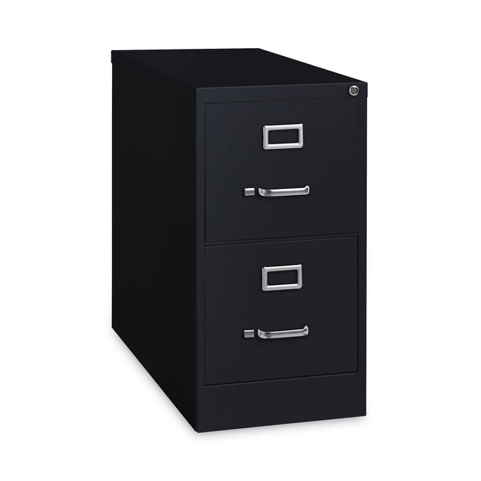 Two-Drawer Economy Vertical File, Letter-Size File Drawers, 15" x 26.5" x 28.37", Black