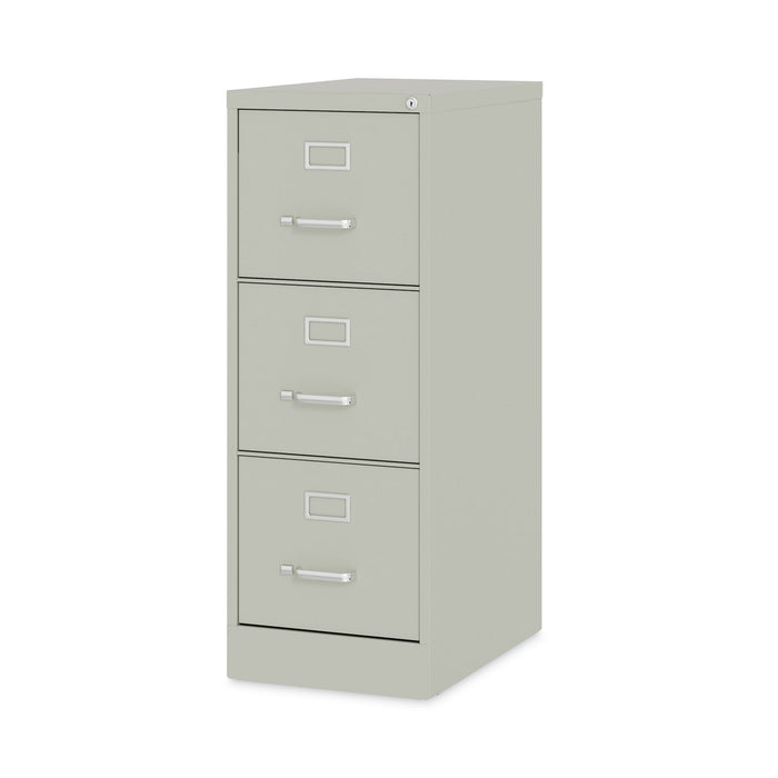 Three-Drawer Economy Vertical File, Letter-Size File Drawers, 15" x 22" x 40.19", Light Gray