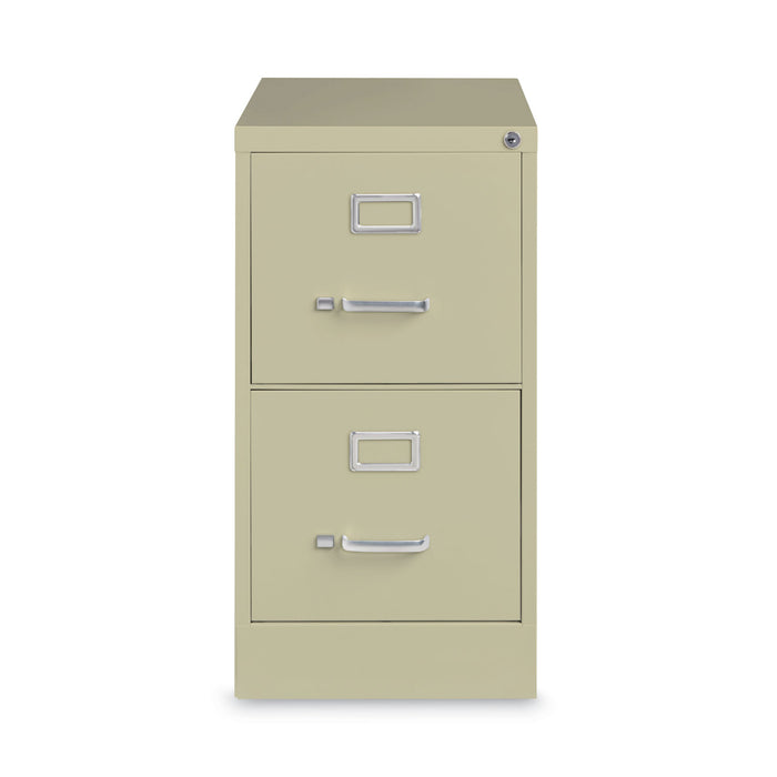 Two-Drawer Economy Vertical File, Letter-Size File Drawers, 15" x 26.5" x 28.37", Putty