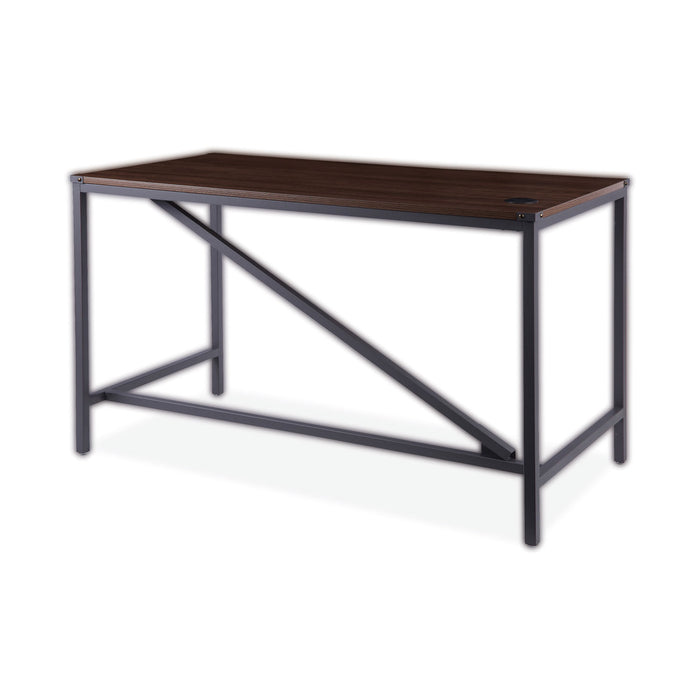 Industrial Series Table Desk, 47.25" x 23.63" x 29.5", Modern Walnut