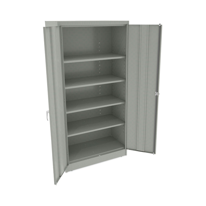 Assembled 72" High Heavy-Duty Welded Storage Cabinet, Four Adjustable Shelves, 36w x 18d, Light Gray