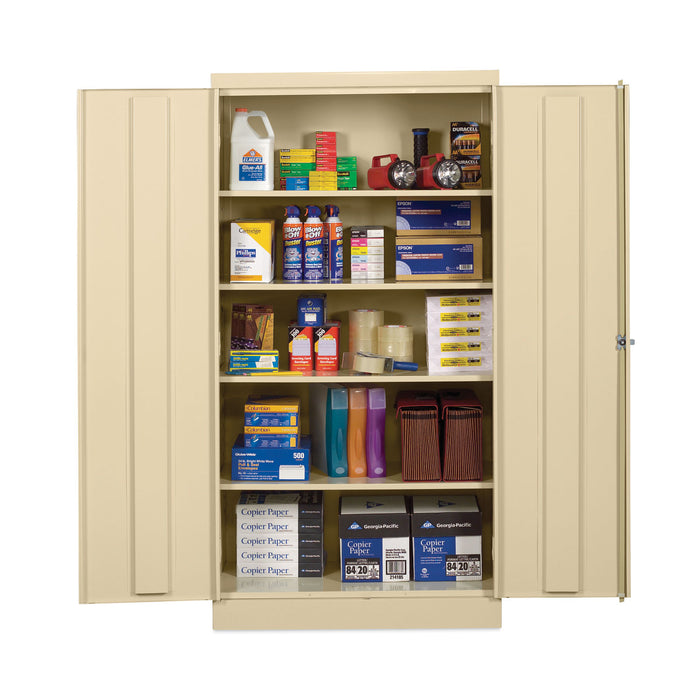 Economy Assembled Storage Cabinet, 36w x 18d x 72h, Putty