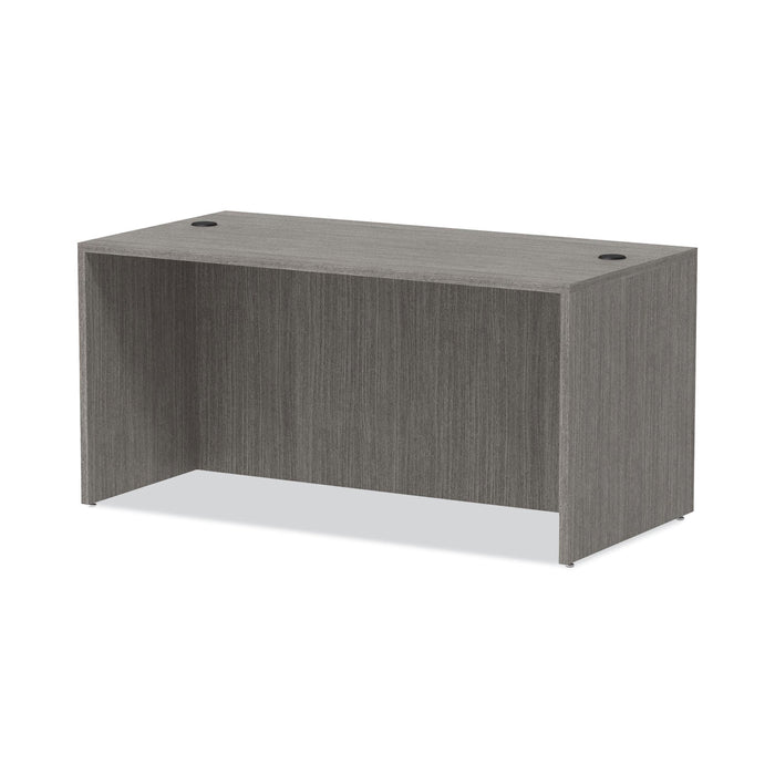 Alera Valencia Series Straight Front Desk Shell, 59.13" x 29.5" x 29.63", Gray