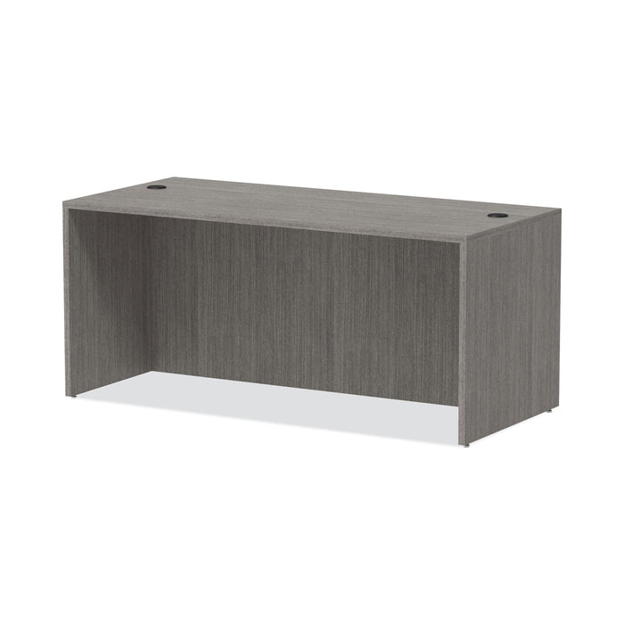 Alera Valencia Series Straight Front Desk Shell, 65" x 29.5" x 29.63", Gray