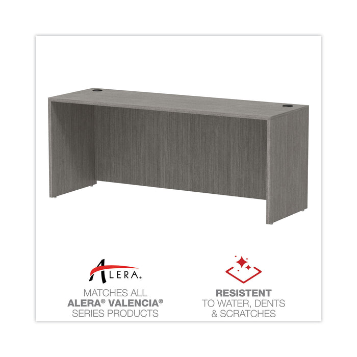 Alera Valencia Series Credenza Shell, 70.88w x 23.63d x 29.5h, Gray