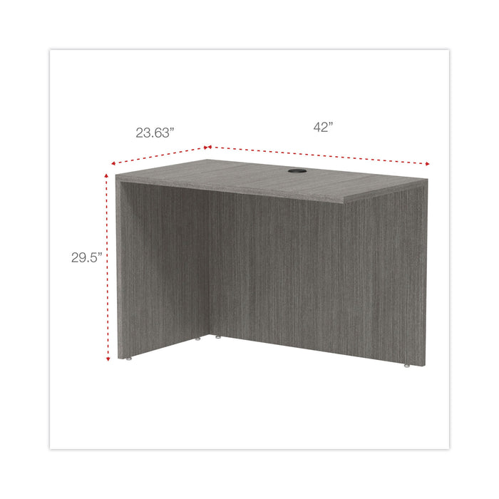 Alera Valencia Series Reversible Return/Bridge Shell, 42w x 23.63d x 29.5h, Gray