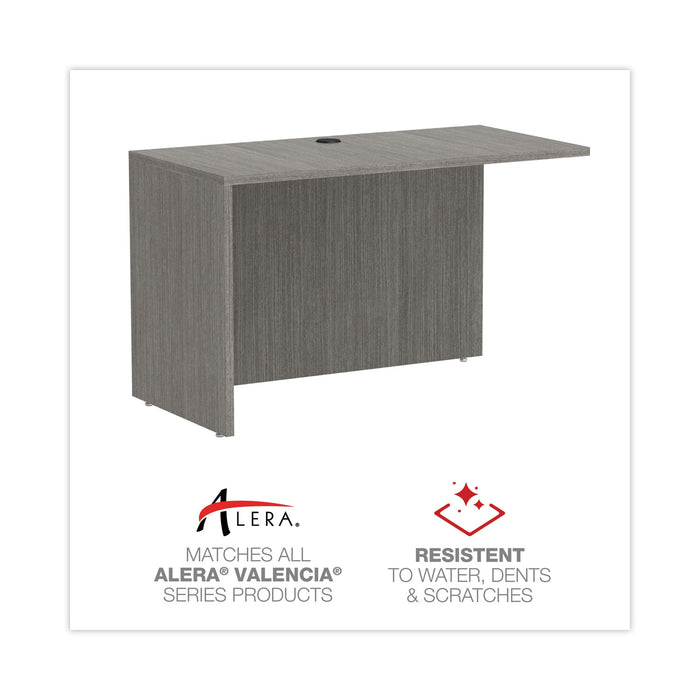 Alera Valencia Series Reversible Return/Bridge Shell, 47.25w x 23.63d x 29.5h, Gray