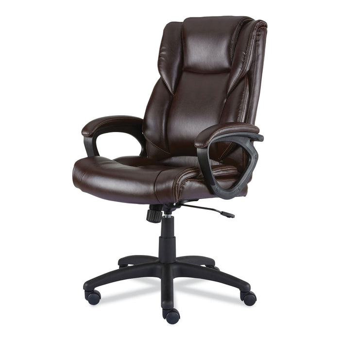 Alera Brosna Series Mid-Back Task Chair, Supports Up to 250 lb, 18.15" to 21.77" Seat Height, Brown Seat/Back, Brown Base