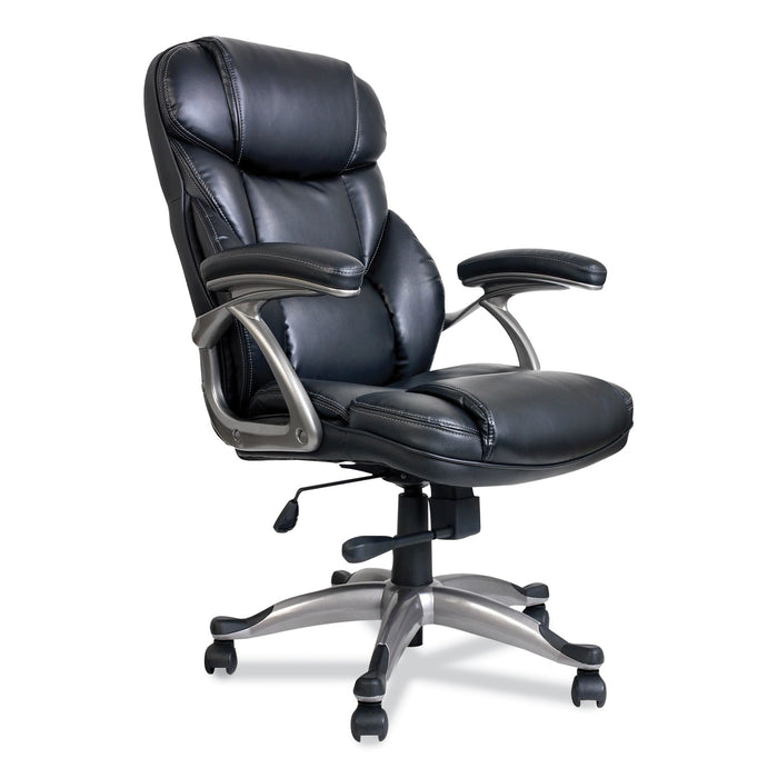 Alera Birns Series High-Back Task Chair, Supports Up to 250 lb, 18.11" to 22.05" Seat Height, Black Seat/Back, Chrome Base