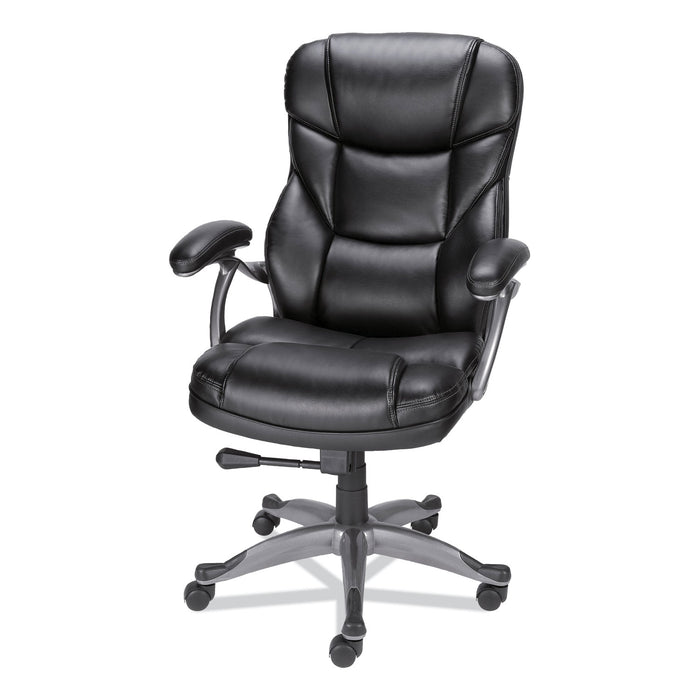 Alera Birns Series High-Back Task Chair, Supports Up to 250 lb, 18.11" to 22.05" Seat Height, Black Seat/Back, Chrome Base