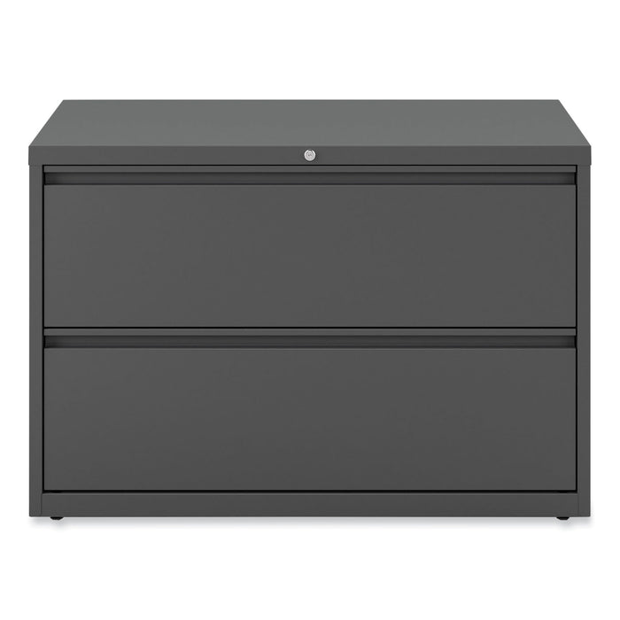 Lateral File, 2 Legal/Letter-Size File Drawers, Charcoal, 42" x 18.63" x 28"