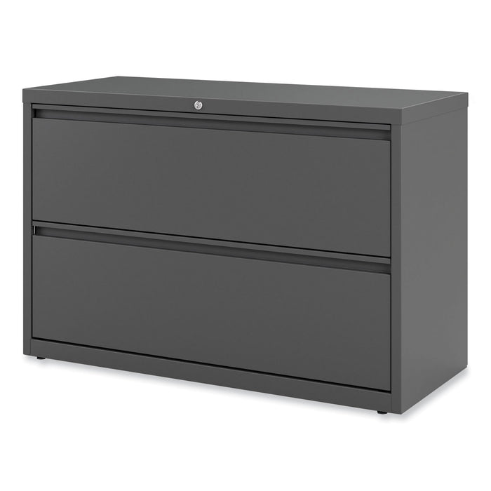 Lateral File, 2 Legal/Letter-Size File Drawers, Charcoal, 42" x 18.63" x 28"