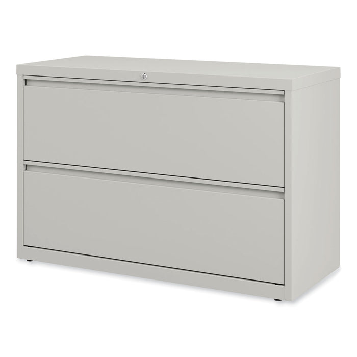 Lateral File, 2 Legal/Letter-Size File Drawers, Light Gray, 42" x 18.63" x 28"