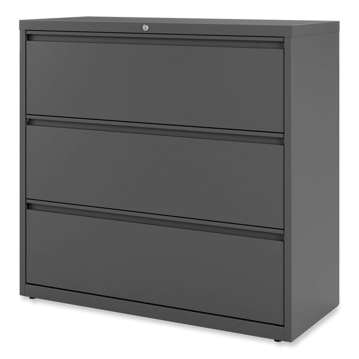 Lateral File, 3 Legal/Letter/A4/A5-Size File Drawers, Charcoal, 42" x 18.63" x 40.25"