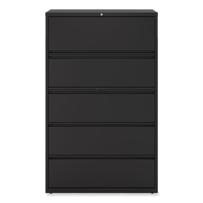 Lateral File, 5 Legal/Letter/A4/A5-Size File Drawers, Black, 42" x 18.63" x 67.63"