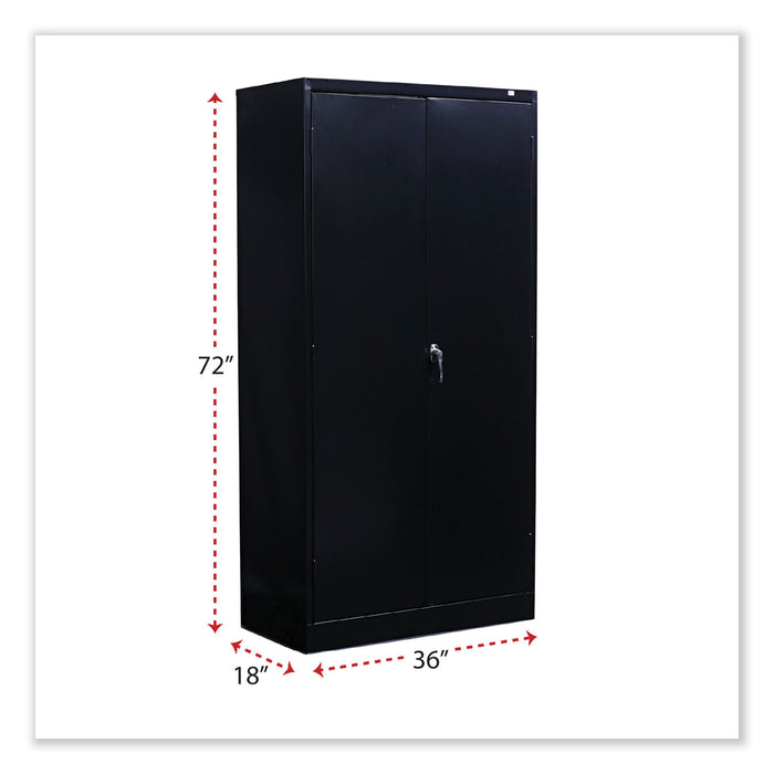 Economy Assembled Storage Cabinet, 36w x 18d x 72h, Black