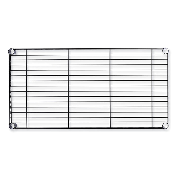 Wire Shelving Garment Rack, 30 Garments, 36w x 18d x 75h, Black