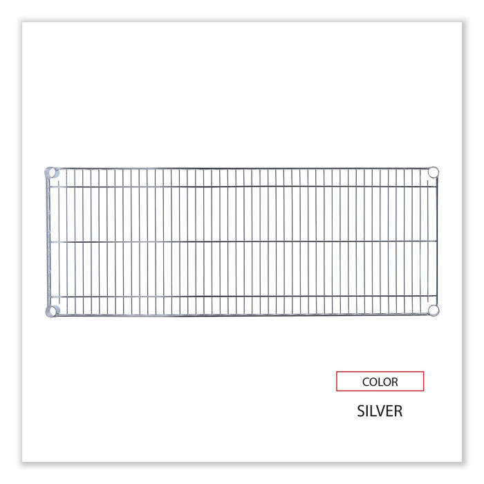 Industrial Wire Shelving Extra Wire Shelves, 48w x 18d, Silver, 2 Shelves/Carton