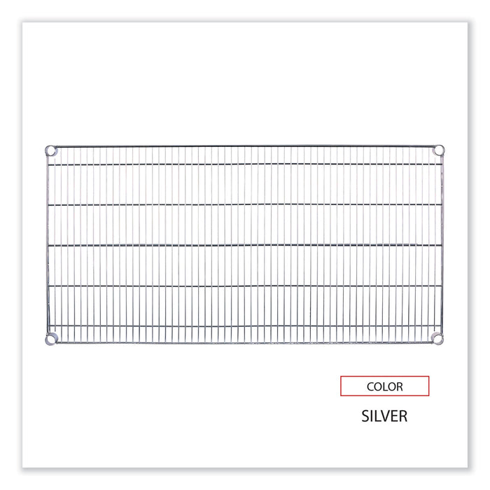 Industrial Wire Shelving Extra Wire Shelves, 48w x 24d, Silver, 2 Shelves/Carton