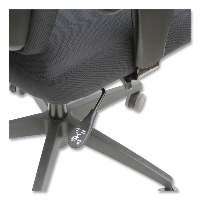 Alera Wrigley Series High Performance Mid-Back Synchro-Tilt Task Chair, Supports 275 lb, 17.91" to 21.88" Seat Height, Black