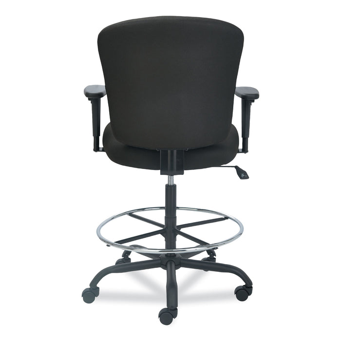 Alera Mota Series Big and Tall Stool, Supports Up to 450 lb, 28.74" to 32.67" Seat Height, Black