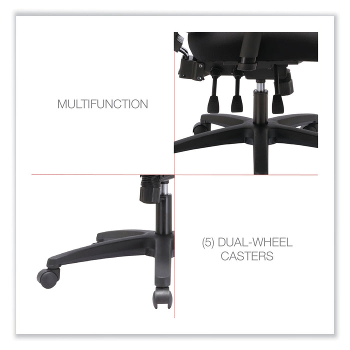 Alera Envy Series Mesh High-Back Multifunction Chair, Supports Up to 250 lb, 16.88" to 21.5" Seat Height, Black