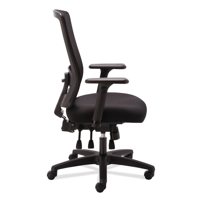 Alera Envy Series Mesh High-Back Multifunction Chair, Supports Up to 250 lb, 16.88" to 21.5" Seat Height, Black