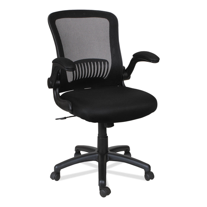 Alera EB-E Series Swivel/Tilt Mid-Back Mesh Chair, Supports Up to 275 lb, 18.11" to 22.04" Seat Height, Black