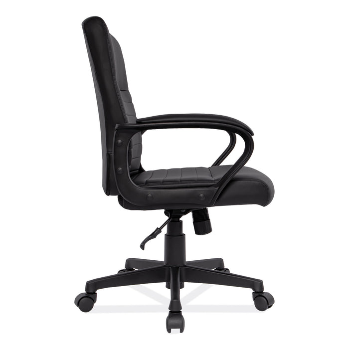 Alera Breich Series Manager Chair, Supports Up to 275 lbs, 16.73" to 20.39" Seat Height, Black Seat/Back, Black Base