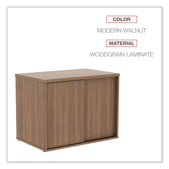 Alera Open Office Low Storage Cabinet Credenza, 29.5 x 19.13 x 22.78, Walnut