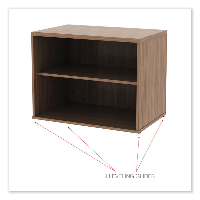 Alera Open Office Low Storage Cabinet Credenza, 29.5 x 19.13 x 22.78, Walnut