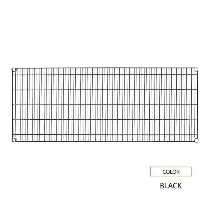 Industrial Wire Shelving Extra Wire Shelves, 48w x 24d, Black, 2 Shelves/Carton