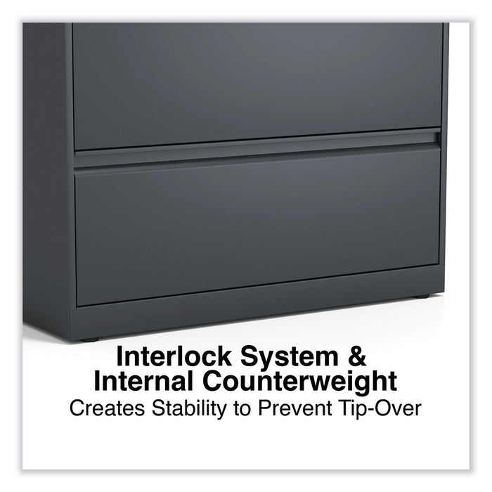 Lateral File, 2 Legal/Letter/A4/A5-Size File Drawers, Charcoal, 36" x 18.63" x 28"