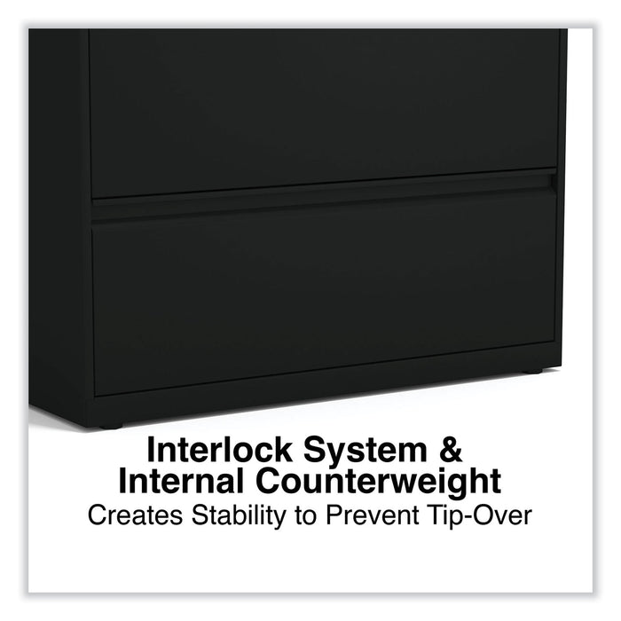 Lateral File, 3 Legal/Letter/A4/A5-Size File Drawers, Black, 36" x 18.63" x 40.25"