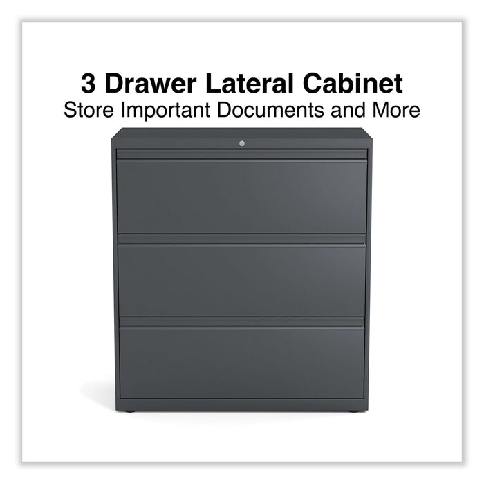 Lateral File, 3 Legal/Letter/A4/A5-Size File Drawers, Charcoal, 36" x 18.63" x 40.25"