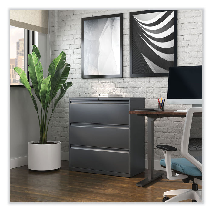 Lateral File, 3 Legal/Letter/A4/A5-Size File Drawers, Charcoal, 36" x 18.63" x 40.25"