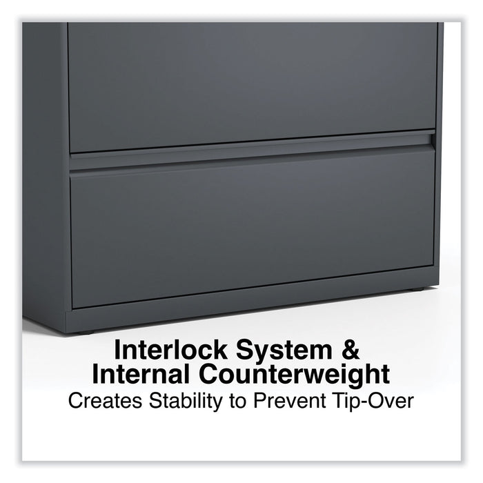 Lateral File, 4 Legal/Letter/A4/A5-Size File Drawers, Charcoal, 36" x 18.63" x 52.5"