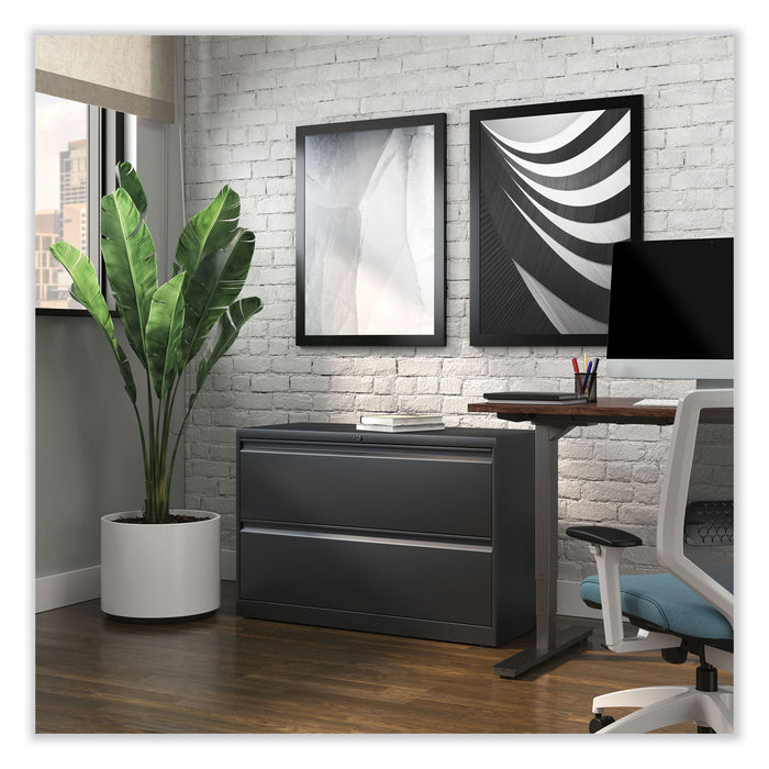 Lateral File, 2 Legal/Letter-Size File Drawers, Charcoal, 42" x 18.63" x 28"